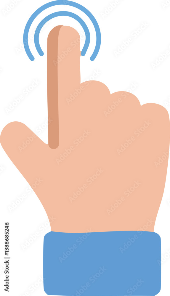 3d icon vector illustration - Touch or click icon stock vector design