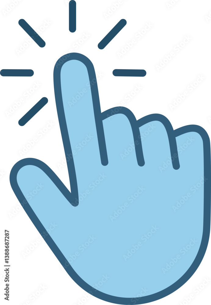 Hand cursor icon set. click icon vector. hand click. pointer