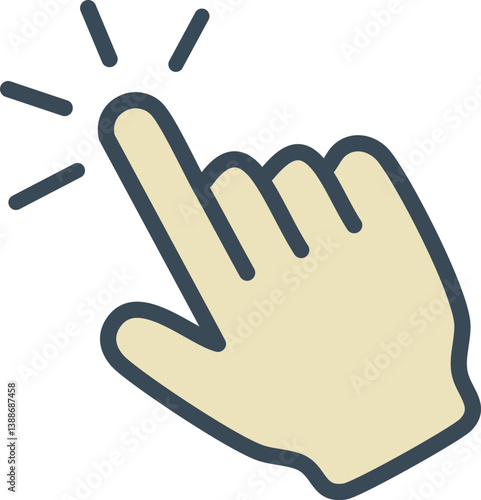 Obraz na płótnie Hand cursor icon set. click icon vector. hand click. pointer w salonie