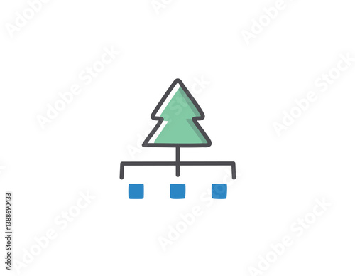 Obraz na płótnie Programming icons pack. Isolated tree symbols collection w salonie