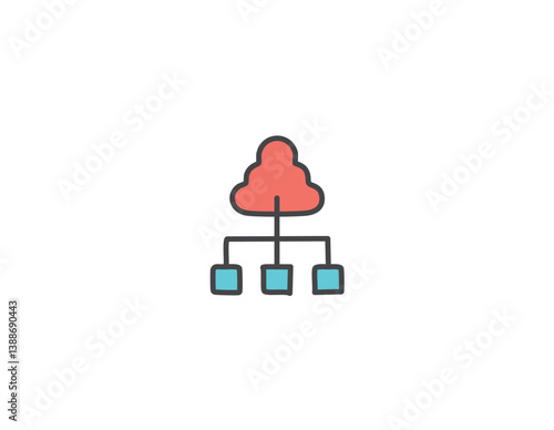 Obraz na płótnie Programming icons pack. Isolated tree symbols collection w salonie