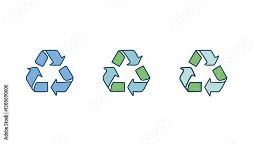 Obraz na płótnie Recycle symbols. Recycling arrow icons. Reusing symbols. Recycling label. w salonie