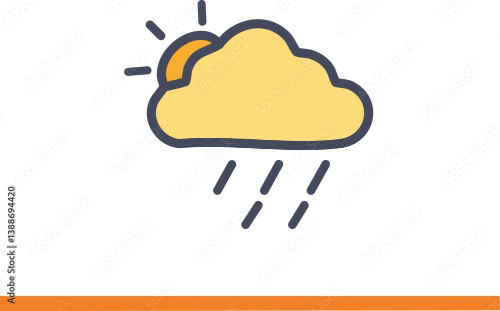 Weather and meteorology editable stroke outline icons set isolated on white background flat vecto