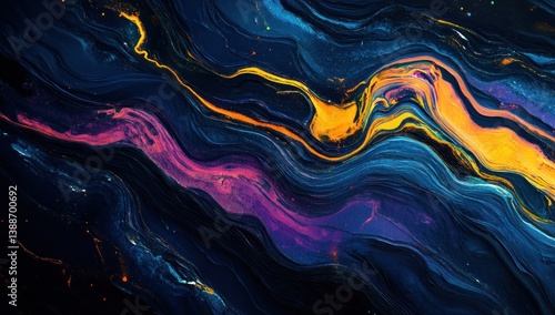 Abstract fluid swirling patterns exhibiting diverse colors and textures beautifully