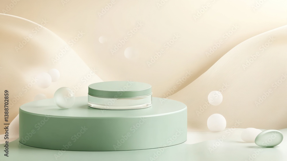 Cosmetic product display on pastel background (1) Cosmetic product display on pastel background (1)