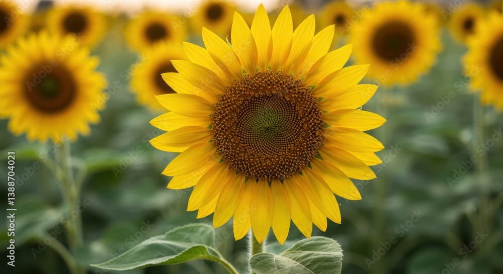 Vibrant Sunflower Field at Golden Hour: A Close-Up of Nature's Beauty Vibrant Sunflower Field at Golden Hour: A Close-Up of Nature's Beauty