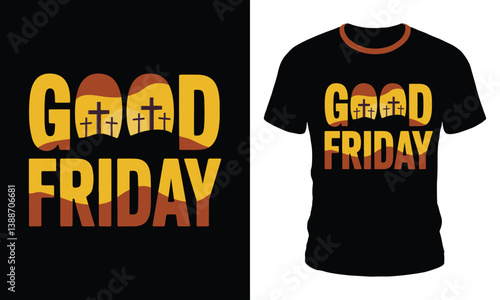 good friday typography with vector t shirt design