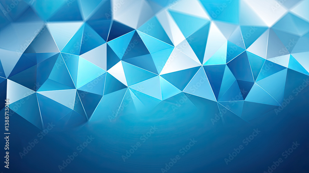 Fototapeta premium Abstract blue polygonal background with geometric shapes
