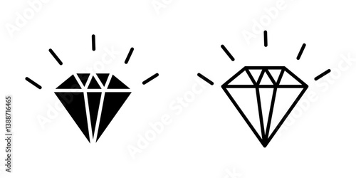 Diamond icon on white background
