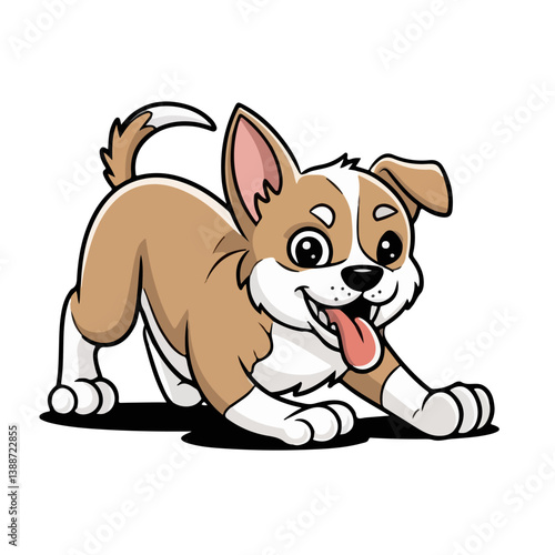 Chihuahua dog cartoon vector illustration