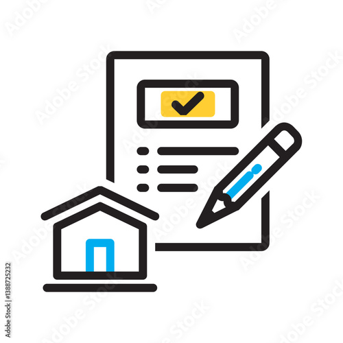 Vector multi color icon for Listing creation