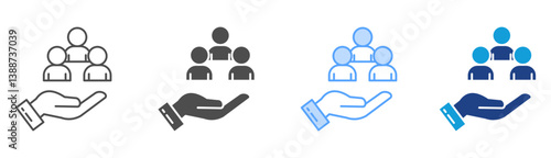 Public Service Icon Set Multiple Style Collection