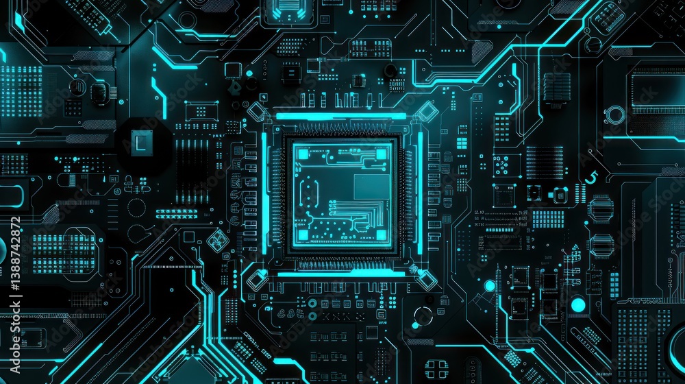 Simple outline of a cpu with a digital interface, representing modern encryption technology. Simple outline of a cpu with a digital interface, representing modern encryption technology.