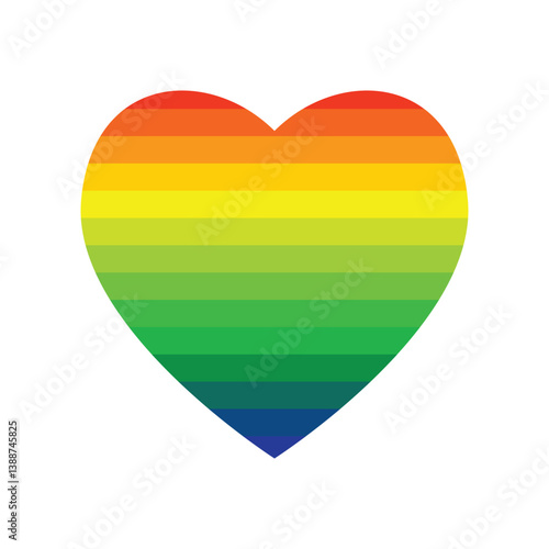 Rainbow flag LGBT symbol on heart. international day against homophobia. transgender pride flag heart symbol. LGBT pride flag in heart shape