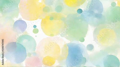 Gentle Spring Watercolor Background – Soft and Colorful Polka Dots