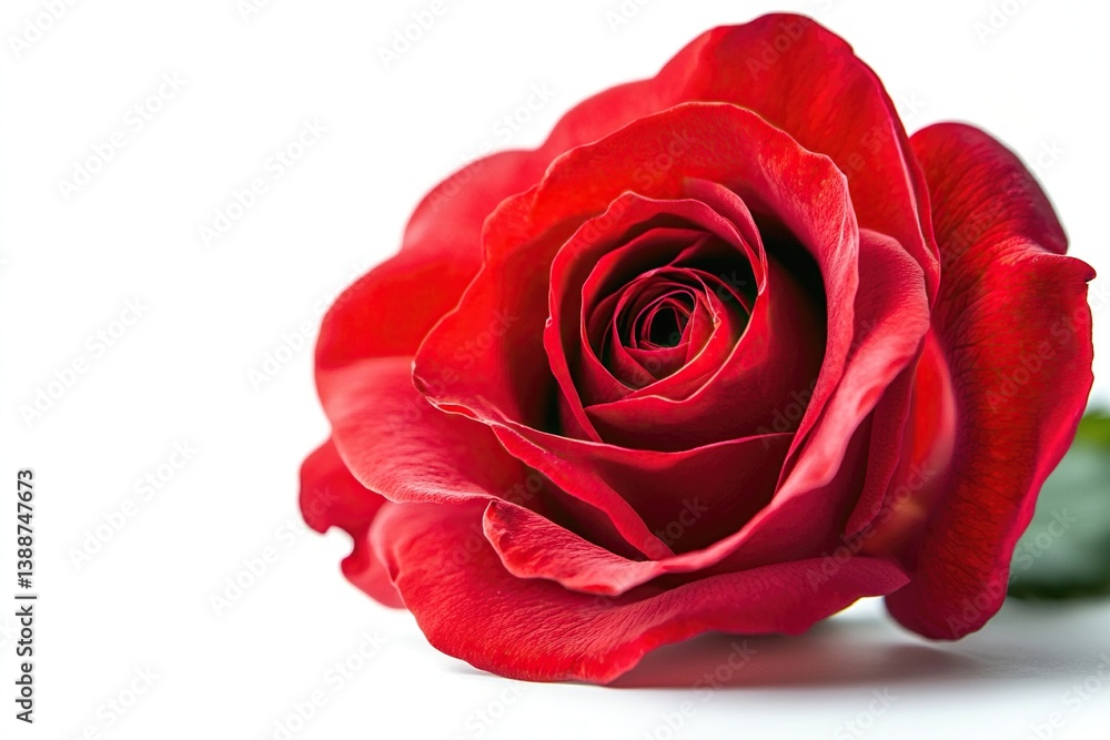 Single red rose isolated on white background. Single red rose isolated on white background.