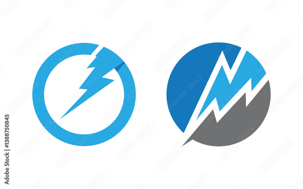 Lightning vector logo icon illustration design v.7 Lightning vector logo icon illustration design v.7