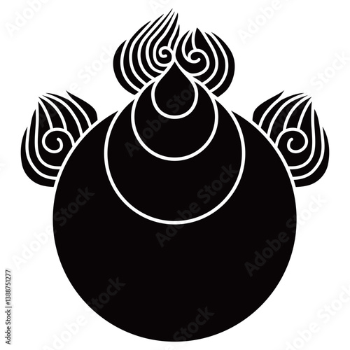 家紋です。焔宝珠といいます。