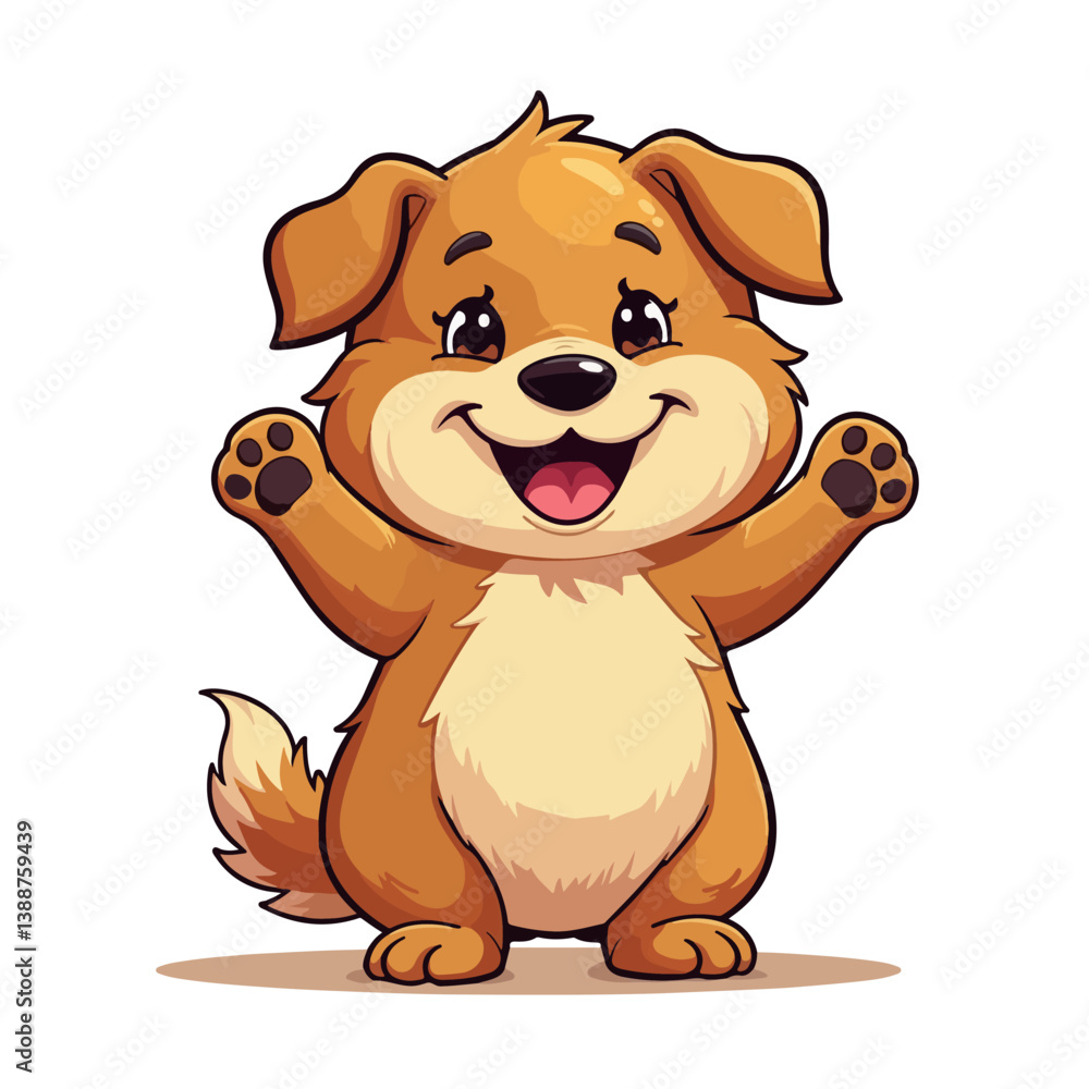 A cartoon chow chow dog vector illustration A cartoon chow chow dog vector illustration