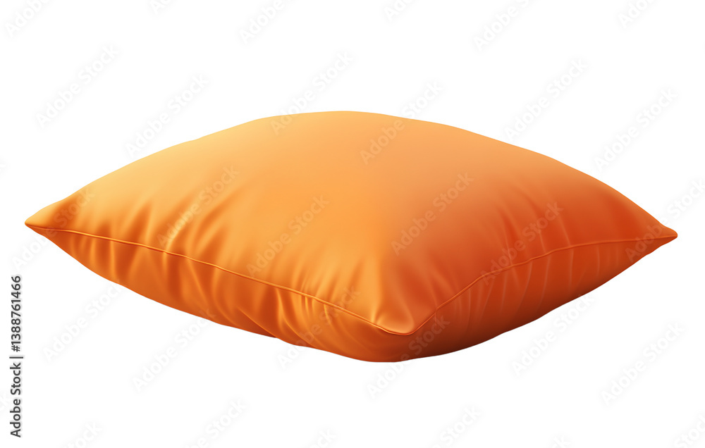 A realistic orange pillow icon, with a transparent background A realistic orange pillow icon, with a transparent background