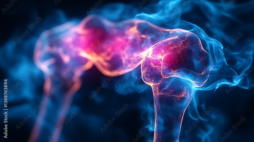 Joint pain, 3D render, medical visualization Joint pain, 3D render, medical visualization