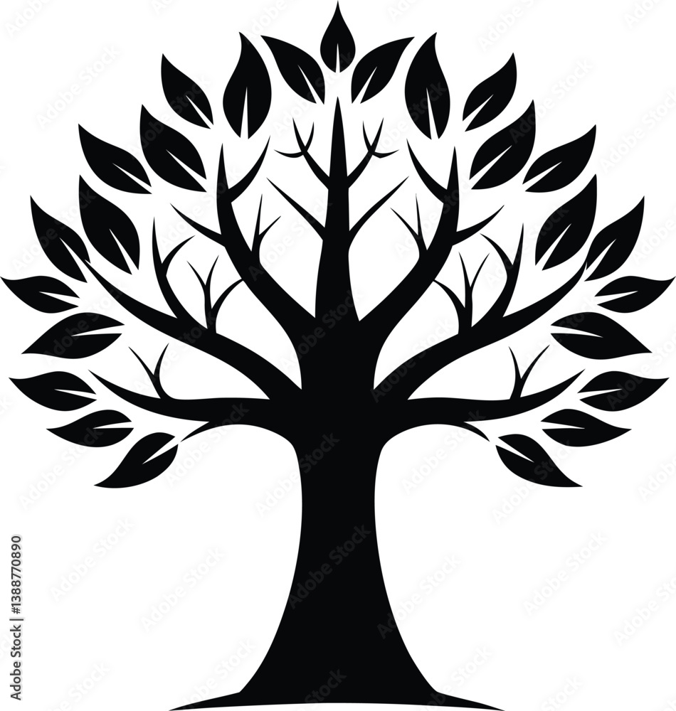 Obraz premium tree silhouette vector design
