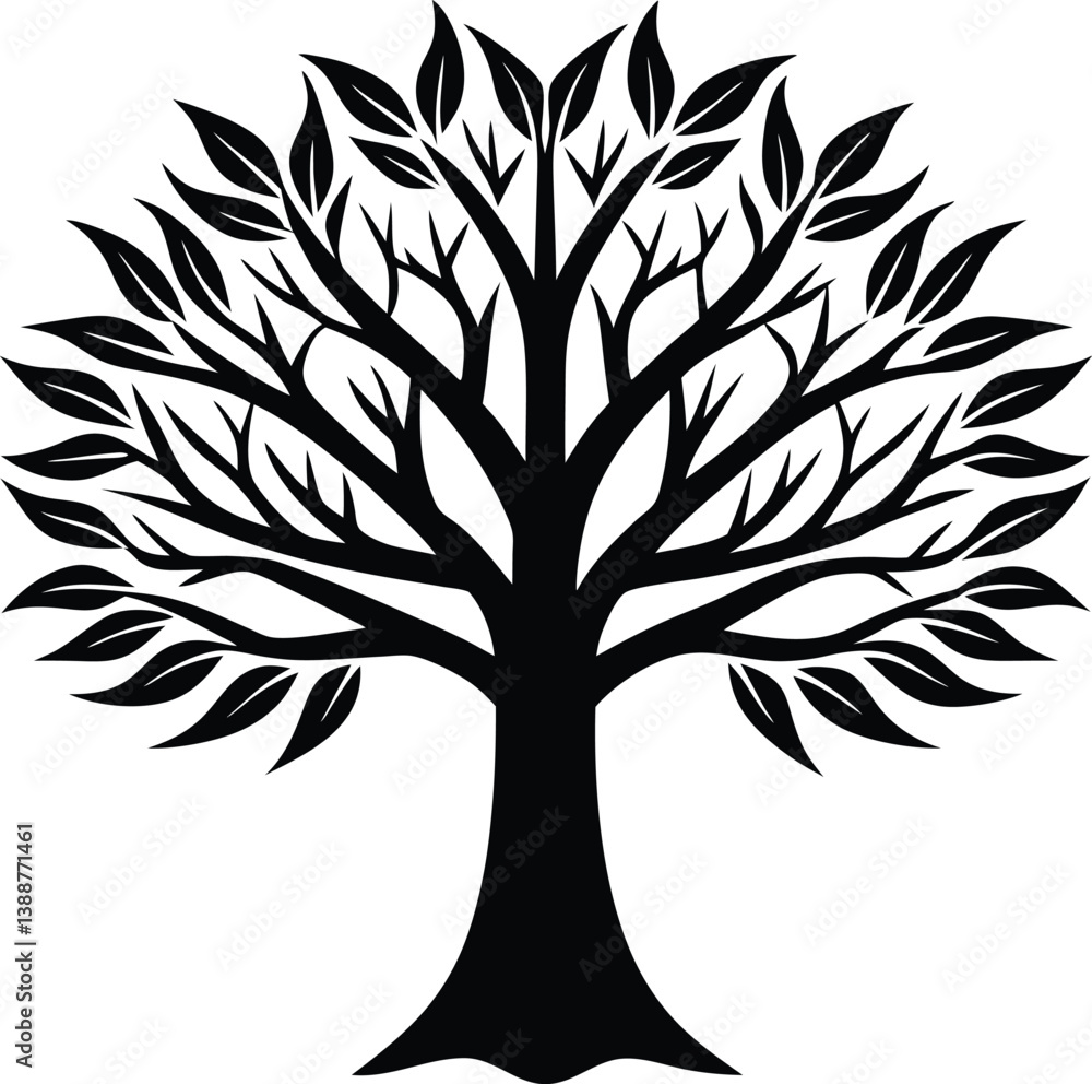 Obraz premium tree silhouette vector design