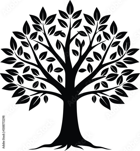 tree silhouette vector design
