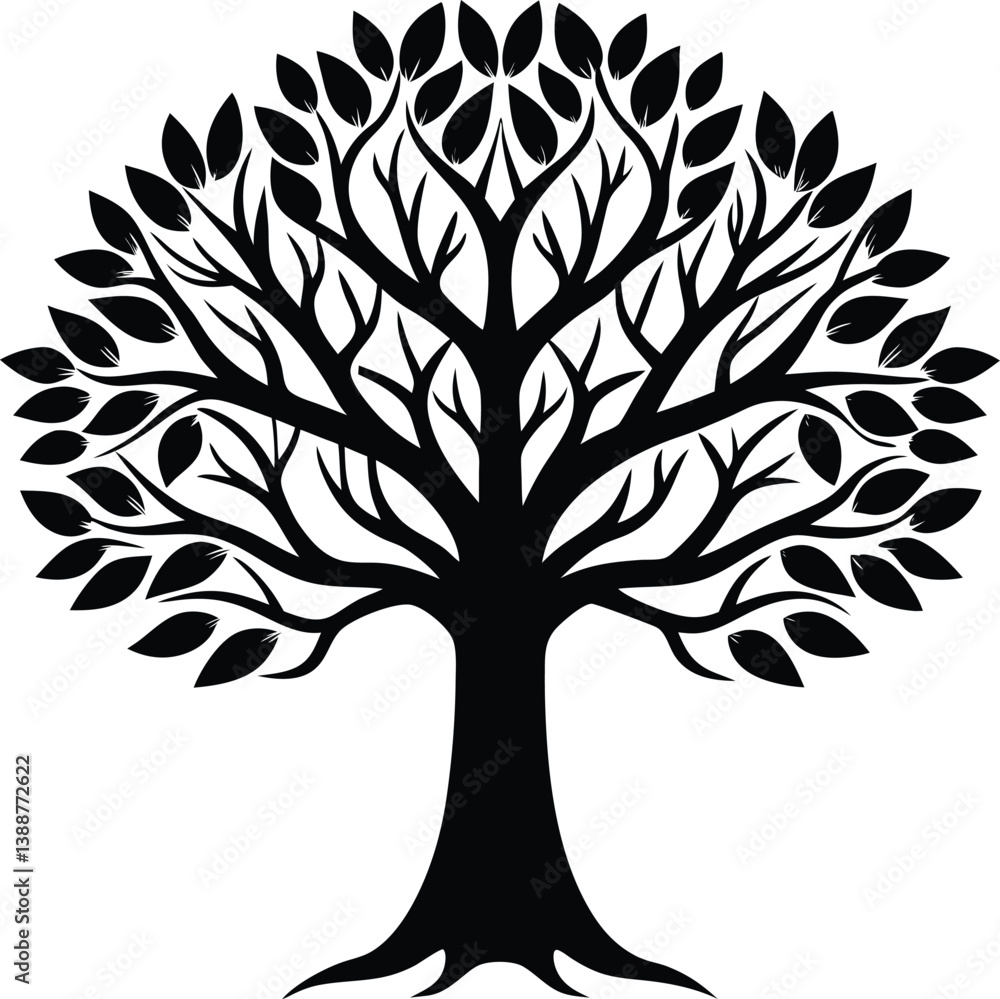 Fototapeta premium tree silhouette vector design
