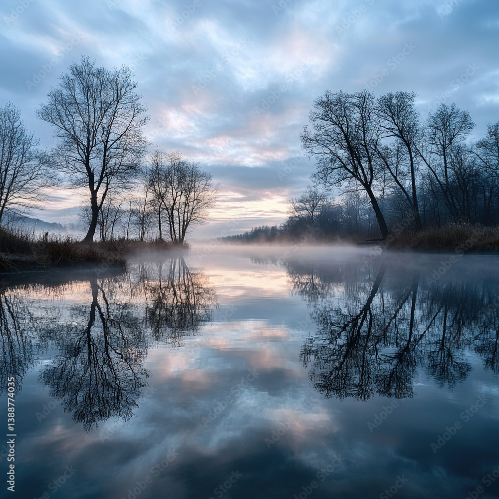 Serene Lake at Dawn Serene Lake at Dawn