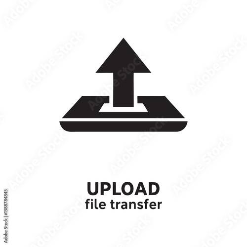 Modern Upload Icon for File Transfer and Data Sharing