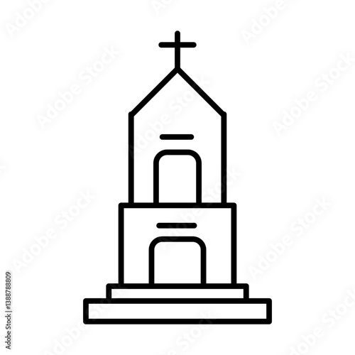 chapel line icon