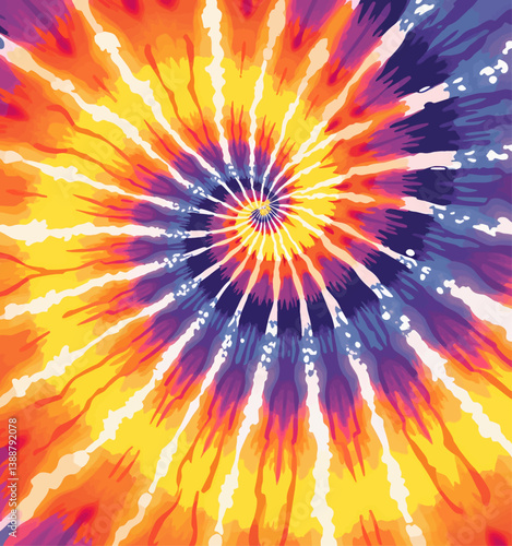 Vibrant Tie-Dye Burst of Color Pattern