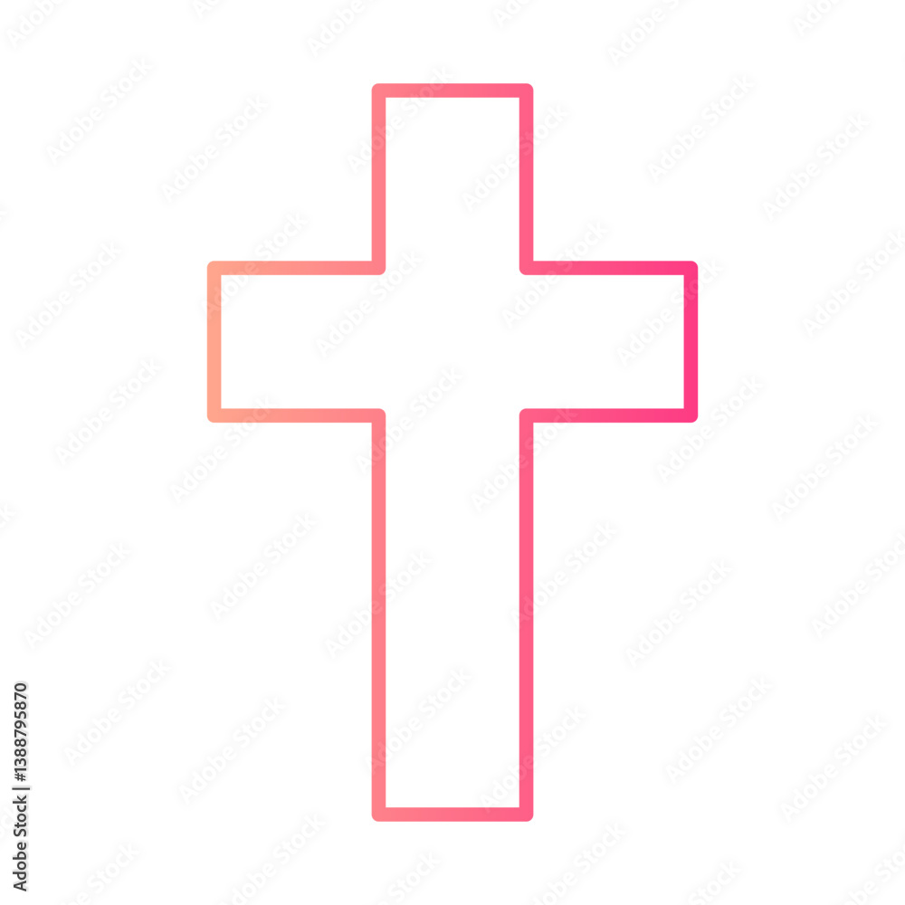Obraz premium cross gradient icon