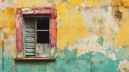 old yellow window