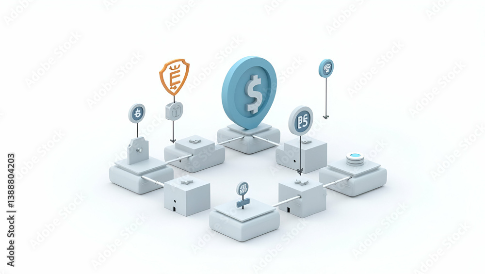 Explore a 3D modern visual narrative showcasing blockchain transactions, secure smart contracts, and transparent fund flows for innovative digital finance. Explore a 3D modern visual narrative showcasing blockchain transactions, secure smart contracts, and transparent fund flows for innovative digital finance.