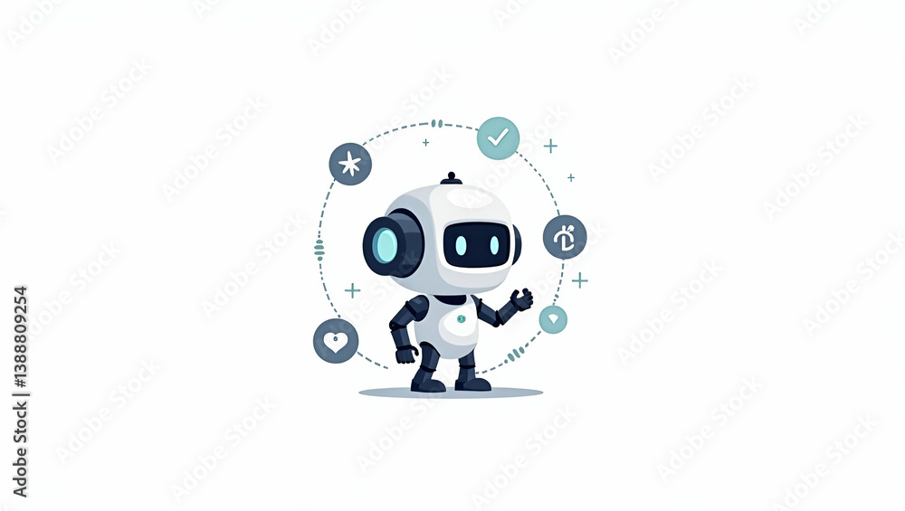 Cute Vector Illustration of Advanced Neural Network Robotics: Integrating Deep Learning & Sensor Fusion for Smart Automation in Complex Tasks Cute Vector Illustration of Advanced Neural Network Robotics: Integrating Deep Learning & Sensor Fusion for Smart Automation in Complex Tasks