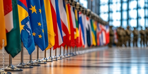 International Flags in Hallway