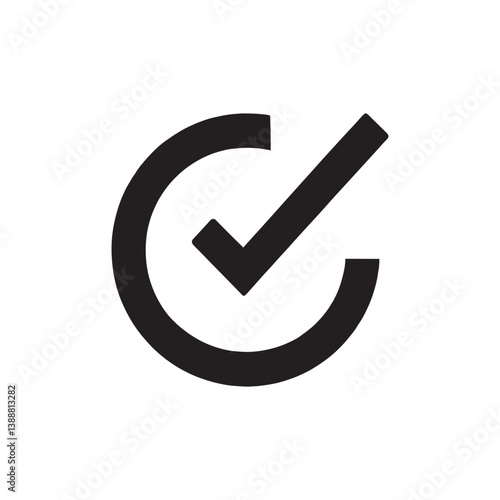 Check Mark Icon for Confirmation, Success, and Approval Symbol Vector Design