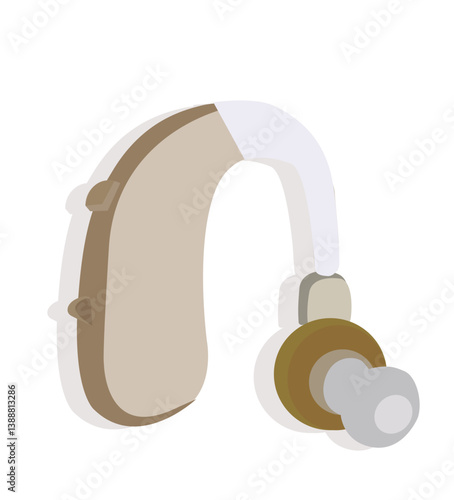 Modern medical hearing device for deafness rehabilitation. 