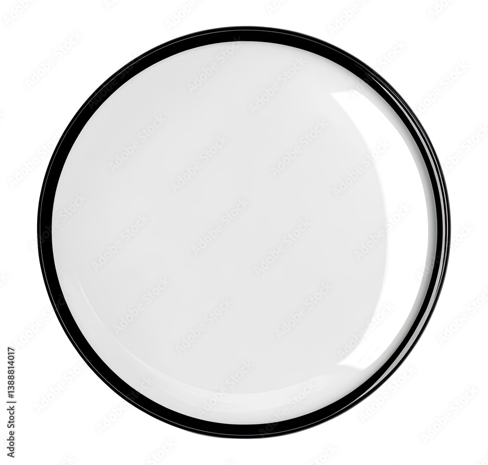 Round badge with black border isolated on transparent background Round badge with black border isolated on transparent background