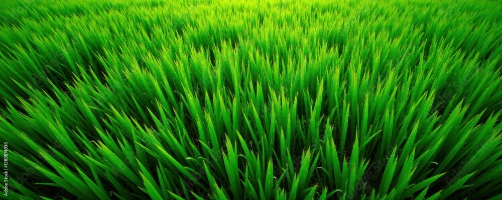 Lush green lawn viewed from above, showing texture and blades , top down, plants, aerial view Lush green lawn viewed from above, showing texture and blades , top down, plants, aerial view