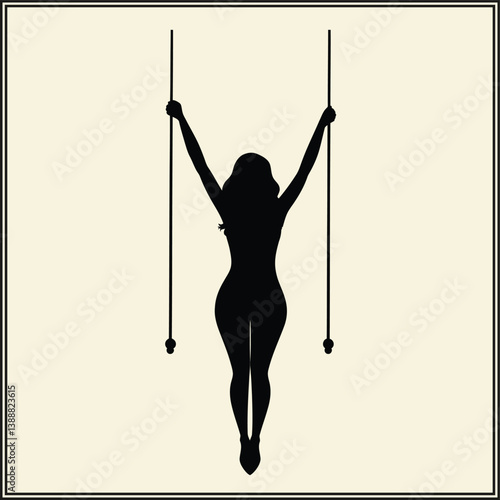 Trapeze Silhouette, Aerial Performance