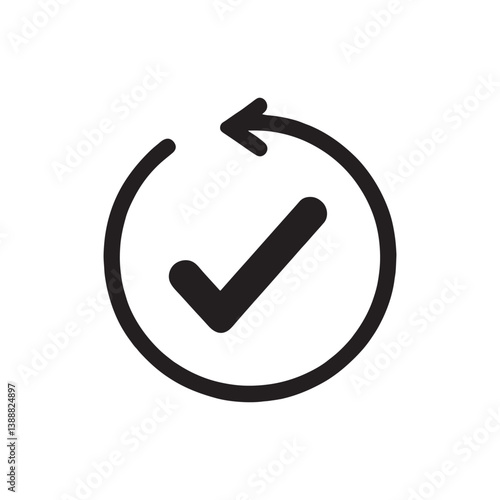 Check Mark Icon for Confirmation, Success, and Approval Symbol Vector Design