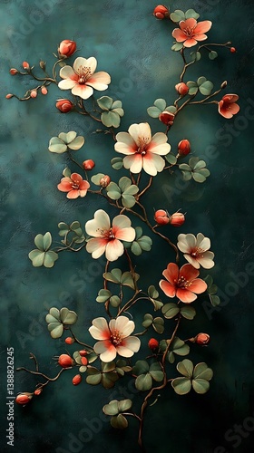 Elegant Floral Branch Mobile Wallpaper Stunning Artistic Wallpaper for Phones