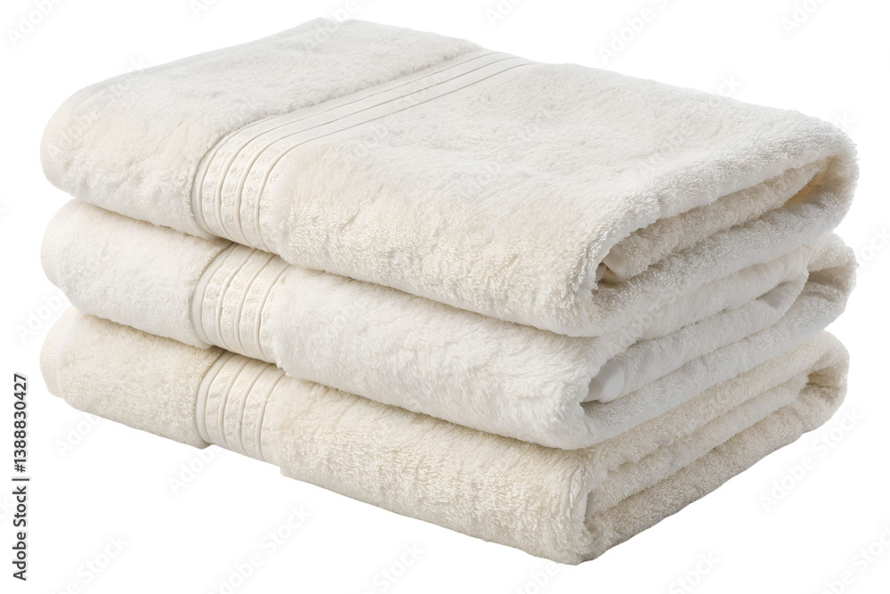 Stacked Cream White Hand Towels
