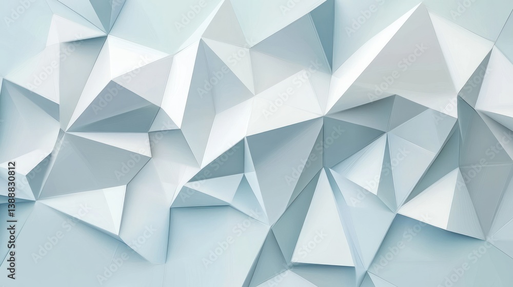 Abstract geometric background of light blue and white triangles. Possible use graphic design, digital art Abstract geometric background of light blue and white triangles. Possible use graphic design, digital art
