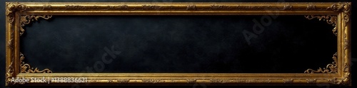 Intricate gold frame, textured black backdrop, backdrop, ornate frame, wallpaper