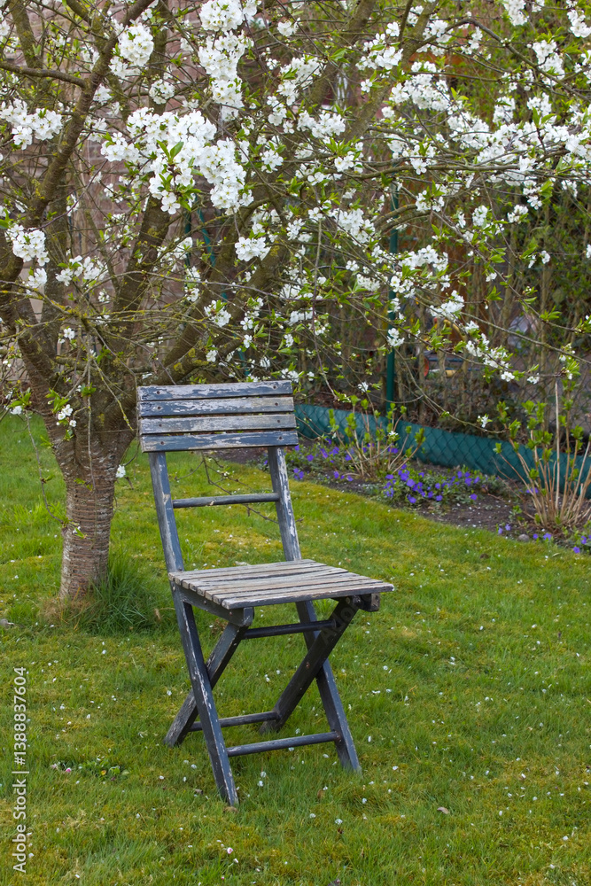 old chair in the garden - spiringtime