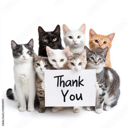 Heartwarming cats show gratitude with thank you cards in shelter fun